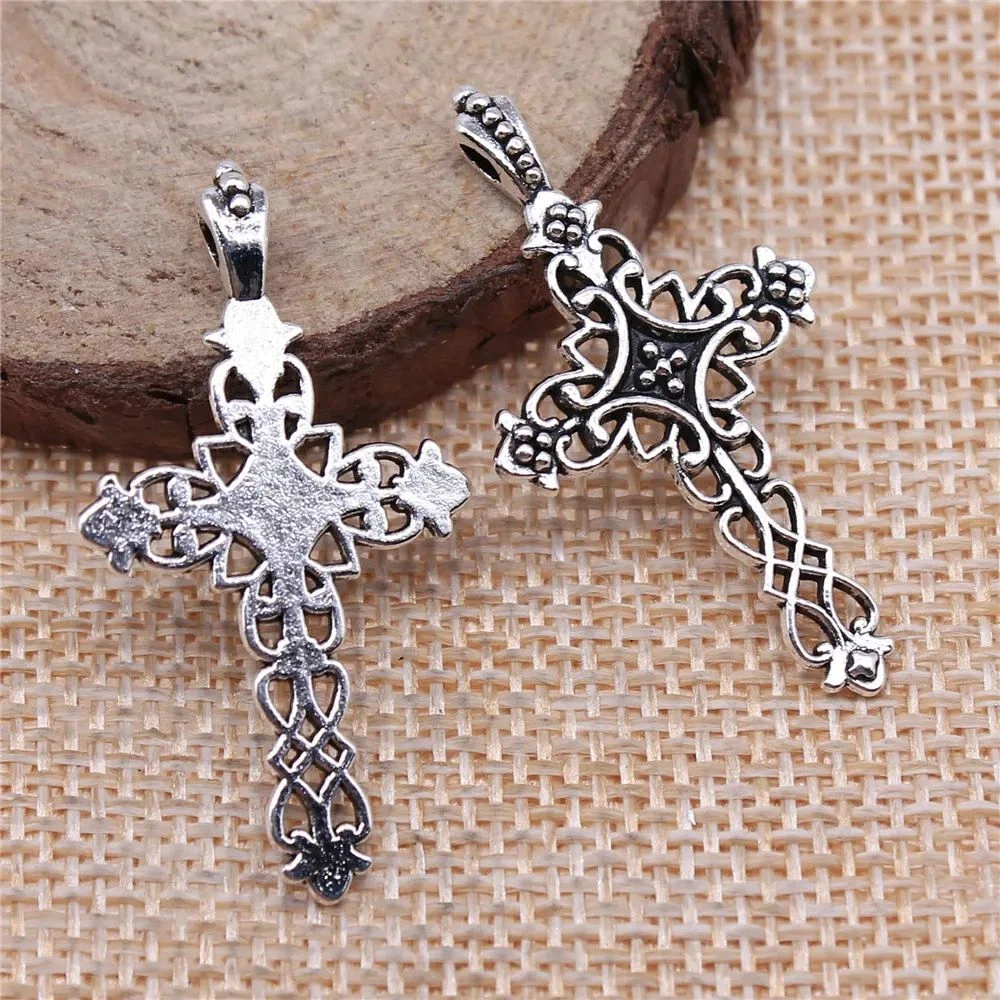 10pcs 38x20mm Cross Charms For Jewelry Making Sideways Cross Charm