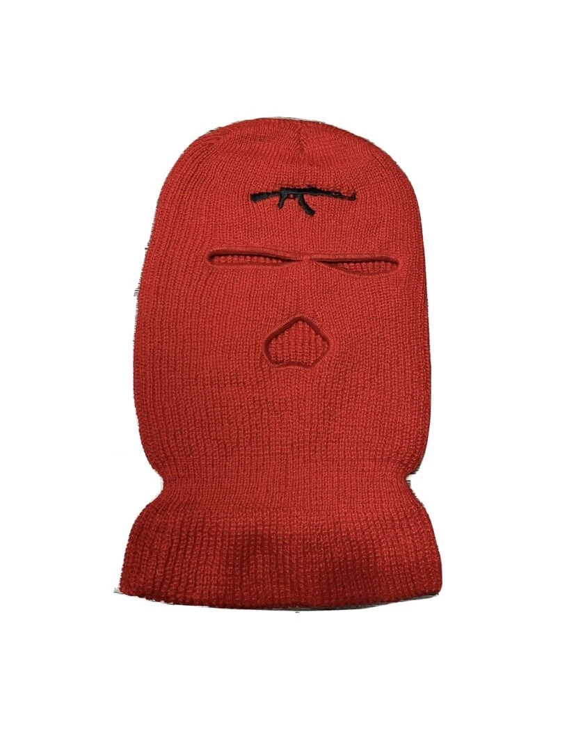 New 3 Hole Full Face Ski Mask Winter Cap Balaclava Hood Beanie Gun Uzi And Heart