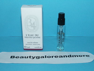 DIPTYQUE  34 L'EAU DE TRENTE-QUATRE EDT UNISEX  WOMEN MEN PERFUME SPRAY SAMPLE
