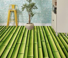 3D Green Bamboo FZ1732 Floor WallPaper Murals Epoxy Floor Print Decal UK Amy