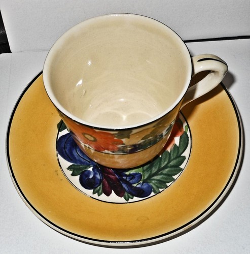 Vintage Adams Titian Ware Cretonne Yellow Cup and Saucer, UK - Picture 3 of 4