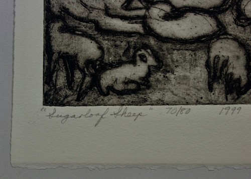 Linocut - sin marco firmado Ann Zahn - 1999 - limitado - Impresores del área de Washington - Imagen 3 de 10