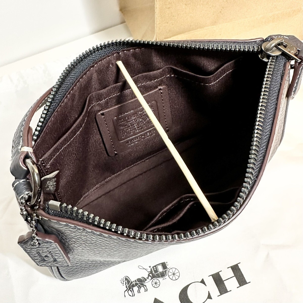 NWT Coach X Peanuts Nolita 19 With Snoopy Let It Snow Motif CE859