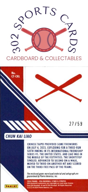 2024 Panini Stars and Stripes Chun Kai Liao Relic Auto