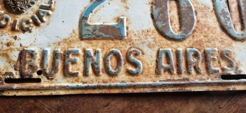 Rare argentinian PODER power JUDICIAL license plate Buenos Aires 280 - Picture 2 of 3