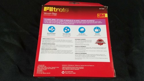 Hoover A 64700A 3 Pack 3M Filtrete Vacuum Bags New - Picture 3 of 4