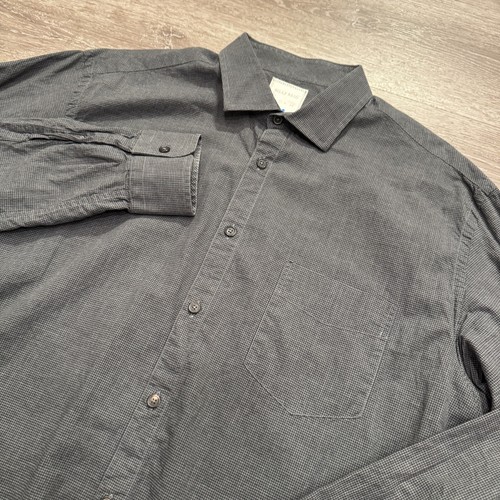 Billy Reid Shirt Mens Large Gray Long Sleeve Button Up Preppy Cotton Casual