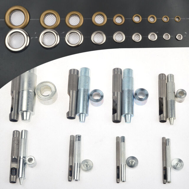 Eyelet Punch Tool Set Kit + 20 Sets Eyelet Clothing Grommet Banner Leather Craft Eyelet Punch Tool Set Kit + 20 Sets Eyelet Clothing Grommet Banner Leather Craft