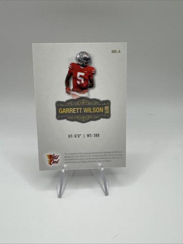 2022 Wild Card Matte SP Exclusive White / Gold Foil /10 Garrett Wilson Rookie RC - Picture 4 of 6