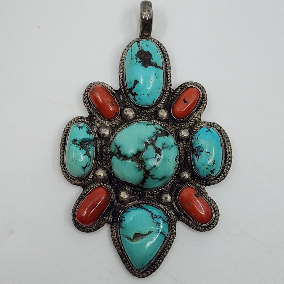 One Of The Most Unique Ever Vintage Native American Navajo Coral Sterling Silver Necklace One Of The Most Unique Ever Vintage Native American Navajo Coral Sterling Silver Necklace