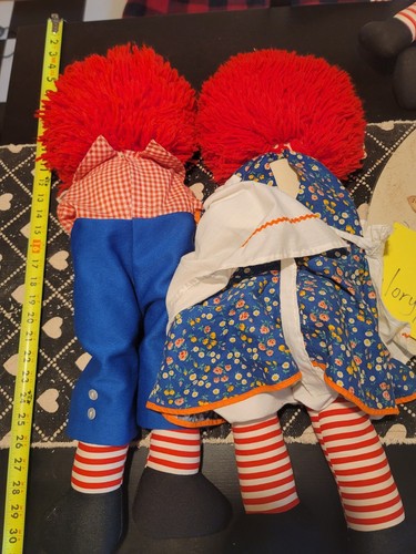 Raggedy Ann and Raggedy Andy - 30 inches - See Pictures - Vintage - Picture 3 of 3