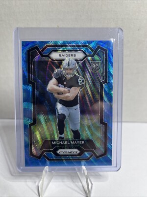 2023 Prizm Michael Mayer Blue Wave Prizm Rookie RC #173/199 Raiders