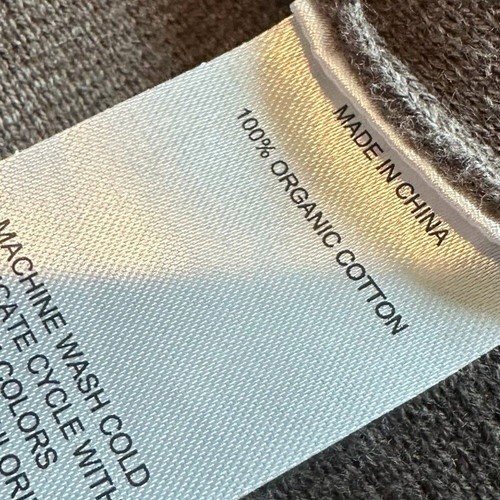Quitte 100% Bio Baumwolle Strick Blazer Pullover vorne offen taupe Gr. Large Damen - Bild 11 von 12