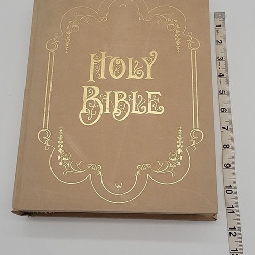 Vintage Heirloom Publisher Extra Large 9" x 12" Suede Family Bible - Imagen 10 de 13
