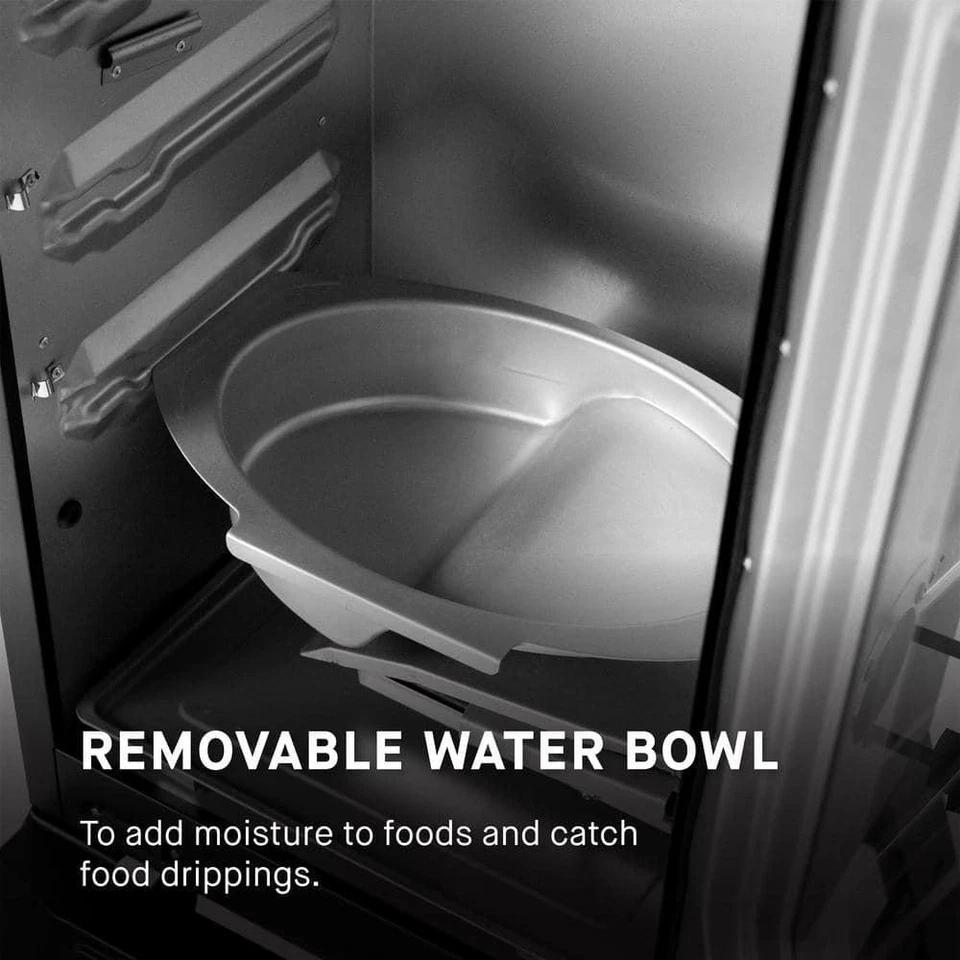 Ahumador eléctrico digital vertical Wi-Fi de 30" barbacoa exterior con 4 estantes recubiertos de cromo Foto 4 de 4