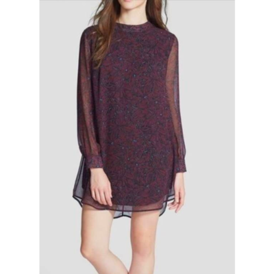 ASTR The Label Burgundy Key hole Back Chiffon Dress Size: S | eBay