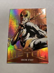 2017 Fleer Ultra Spider-Man Metal BRONZE PMG MM13 IRON FIST #38/199 Insert💥💥💥