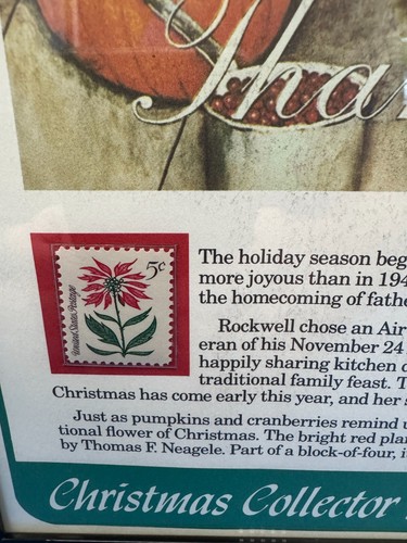 1987 Postmarked Snowflake Arizona Norman Rockwell Commemorative Christmas Themed - Picture 5 of 5