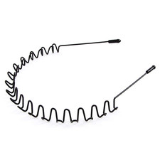 Manswill Mens Metal Headband for Long Hair, Elastic Sports Hair Band with Non-Sl