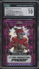2025 Leaf Signature Series Proof Pink Patrick Mahomes II 1/1 Gem Mint CGC 10