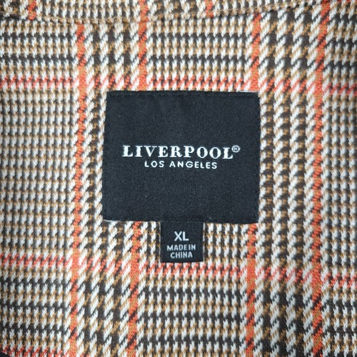 Liverpool Los Angeles Blazer Jacket Women XL Beige Plaid Stretch Office Career - Picture 5 of 15