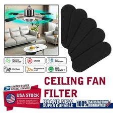 5Pcs Ceiling Fan Filters for Blades Activated Carbon Fan Air Purifier 3mm Thick