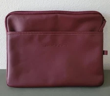 Swiss Airlines First Class Zimmerli Burgundy PVC Leather Amenity Bag 