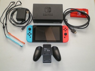 Nintendo Switch Console System 32GB (HAC-001-01) with extras.