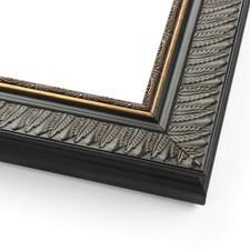 Panoramic Ornate Black Picture Frame - UV Acrylic, Backing, Hanging Hardware
