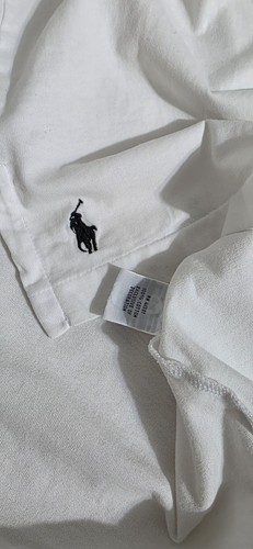 Polo Ralph Lauren Uomo Bianco Cotone Manica Lunga Henley T-Shirt Tasca Bottone Lg - Foto 8 di 10