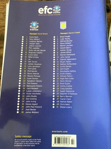 Aston Villa Programme 2005/06 2006/07 2007/08 2008/09 2009/10 Liga + Pokal - Bild 195 von 216