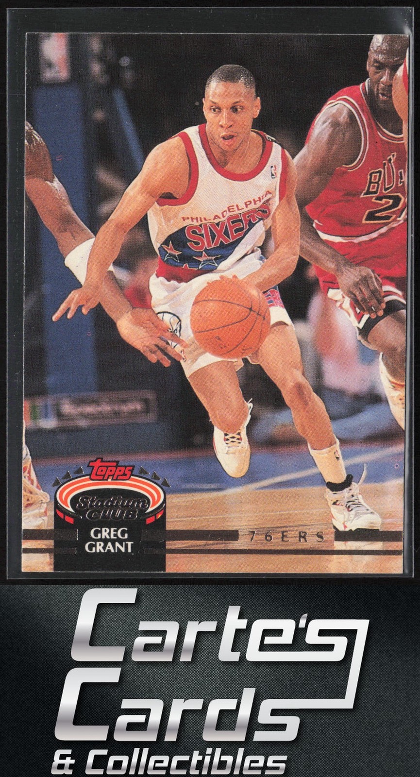 Greg Grant 1992-93 Stadium Club #225 Philadelphia 76ers Michael Jordan Cameo