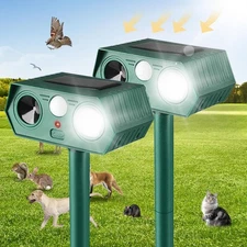 2025 Solar Animal Repellent,Upgraded Ultrasonic Cat Repellent Outdoor,Waterpr...
