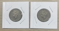 Mauritius 2 x Half Rupee Coin 1950 King George VI British Colony Era