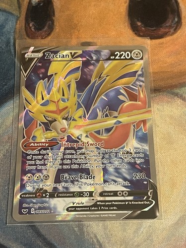 Zacian V (Full Art) 195/202 Swsh01: Sword & Shield Holo - 第 1/2 張圖片