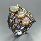 Vintage ring Natural Opal Ring 925 Sterling Silver Size 8 /R471373