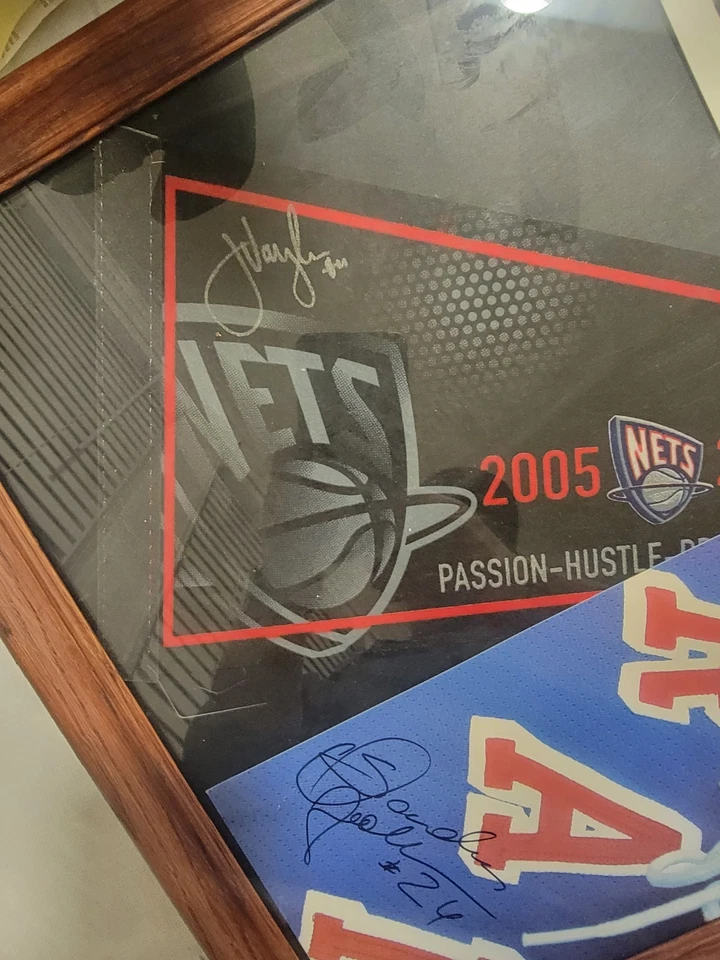 NY Nets Combo Memorabilia Vince Cater,Bernard Robinson & Jaque Vaughn 2005/2006 - Image 4 of 4