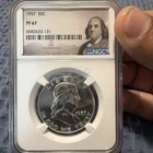 1957 50c Franklin Half Dollar NGC PF67 Silver Benjamin US Coin
