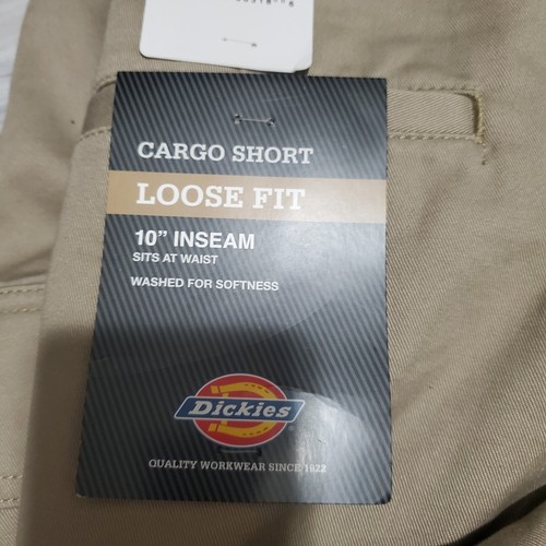 NWT Dickies Cargo Shorts Men 30 Loose Fit Khaki 10" Inseam Work Lot of 4 - Picture 4 of 5