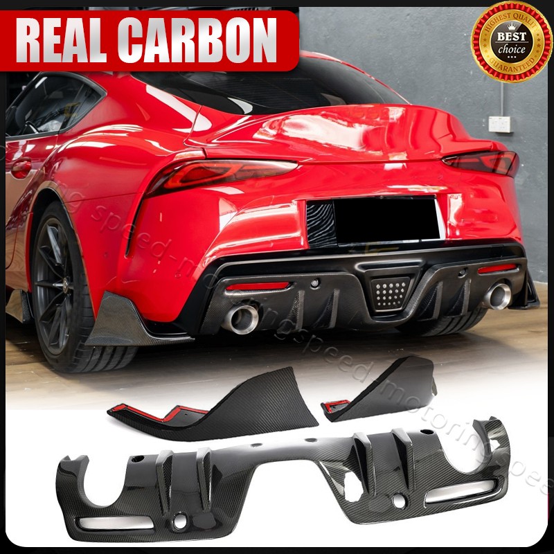 For Toyota Supra GR A90 A91 MK5 Real Carbon Rear Bumper Diffuser