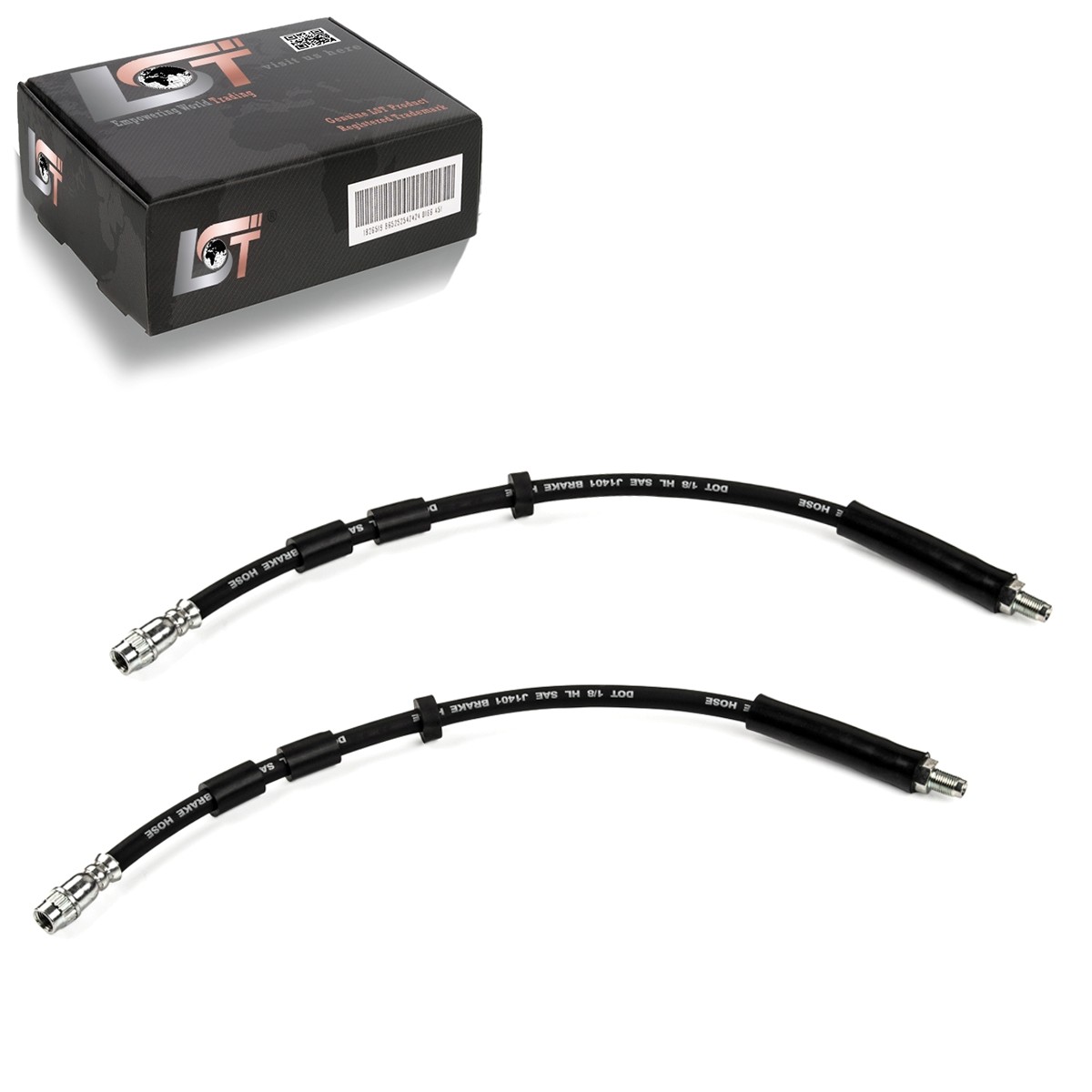 2X Brake Hose Brake Line Front Axle M10x1 For Peugeot Partner II Tepee