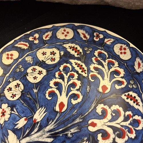 William Sonoma Türkischer Iznik Design Rot Weiß Blau Teller 8,5". Selten EUC - Bild 5 von 14