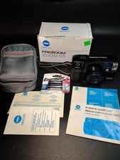 Minolta Explorer Freedom Zoom 65 Point  Shoot 35MM Film Camera Case Battery