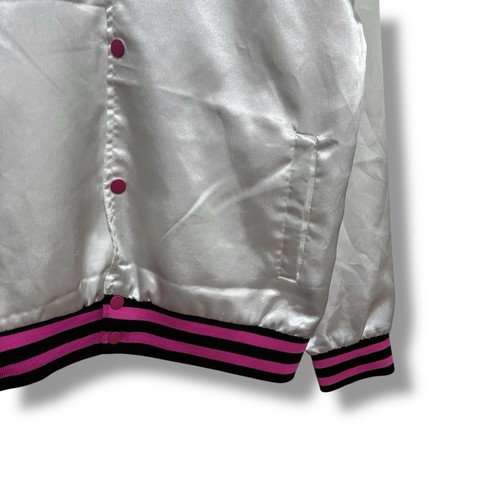 Nicki Minaj Women's Lined Satin Bomber Jacket Size Large 21 x 24 - Picture 4 of 8