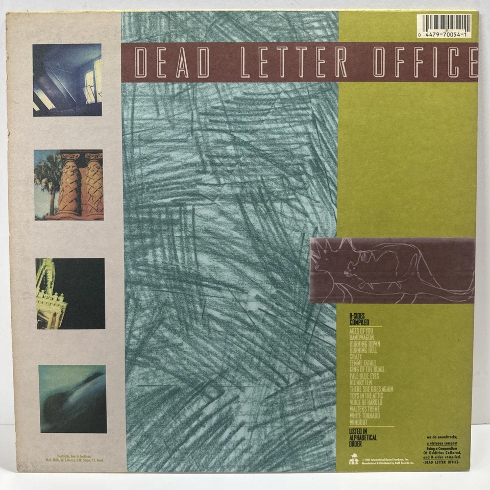 R.E.M. Dead Letter Office LP Vinyl 1987 I.R.S. SP 70054  1ST Press  EX / EX - Image 3 of 4