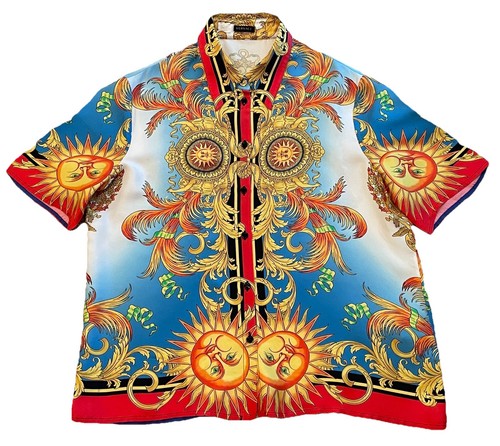 AMAZING VERSACE BAROQUE SUN SILK SHIRT