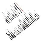  14 Sets Clock Repair Parts Long Shaft Hands Replacement Wall Mechanism