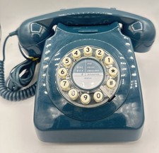 Wild Wolf Retro Model 746 Corded Push Button Telephone Dark Blue