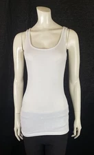 Isabel Maternity White Tank Top, A Grade, Women's Size Medium