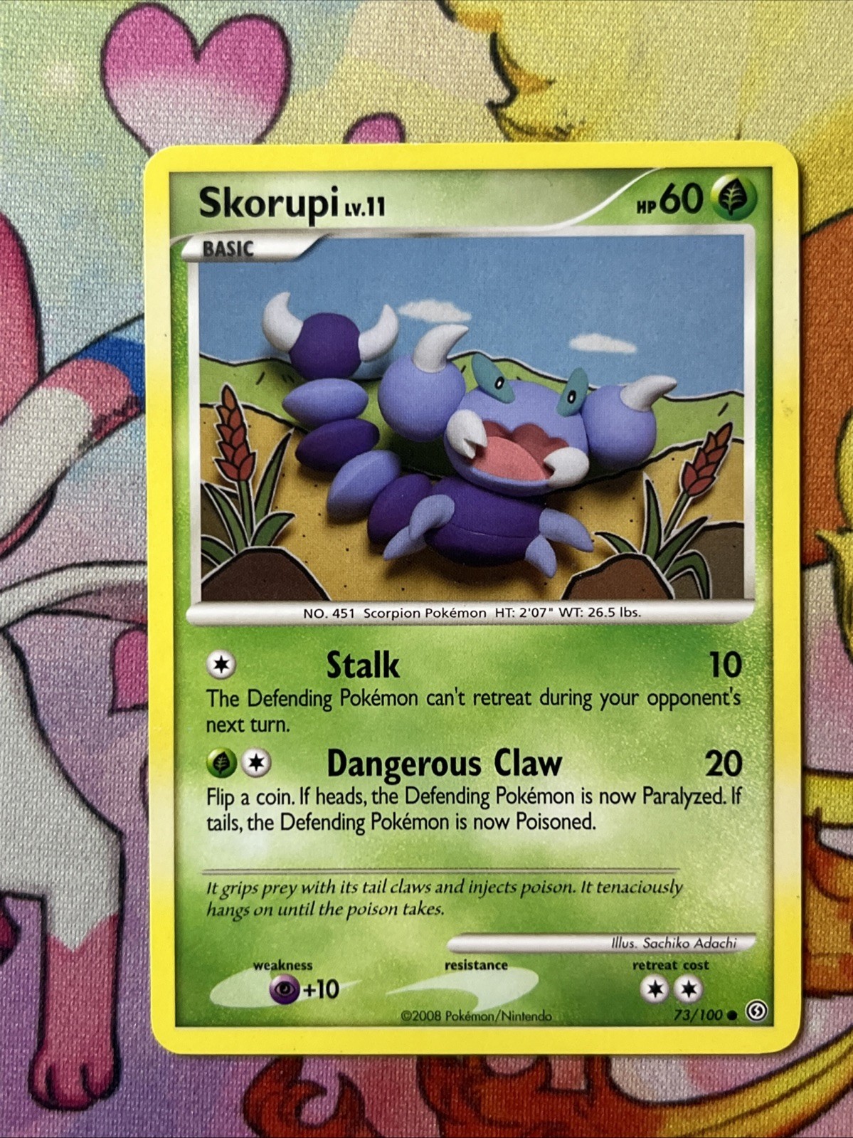 Pokemon TCG - Skorupi 73/100 Stormfront regular common LP